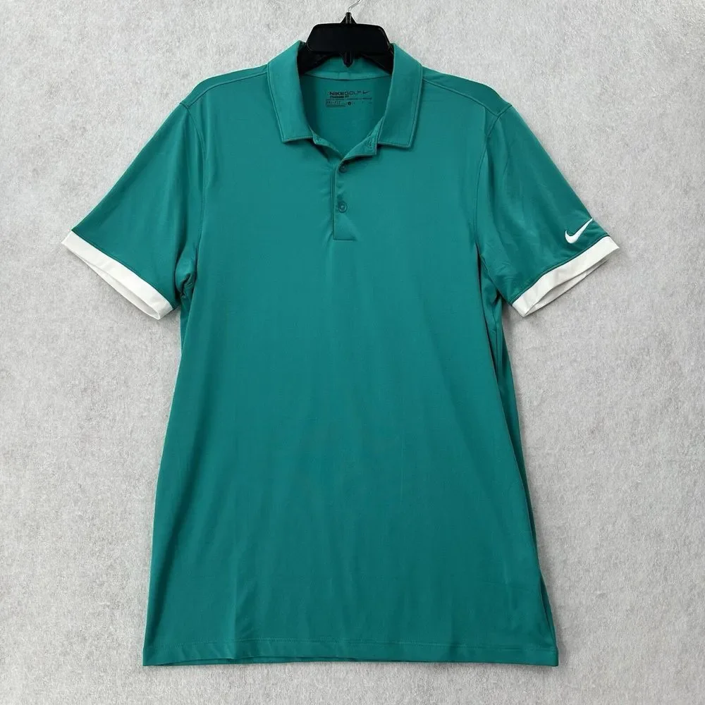 Nike Golf Icon Polo Shirt Mens SMALL‎ Teal Green 725524-352 Performance